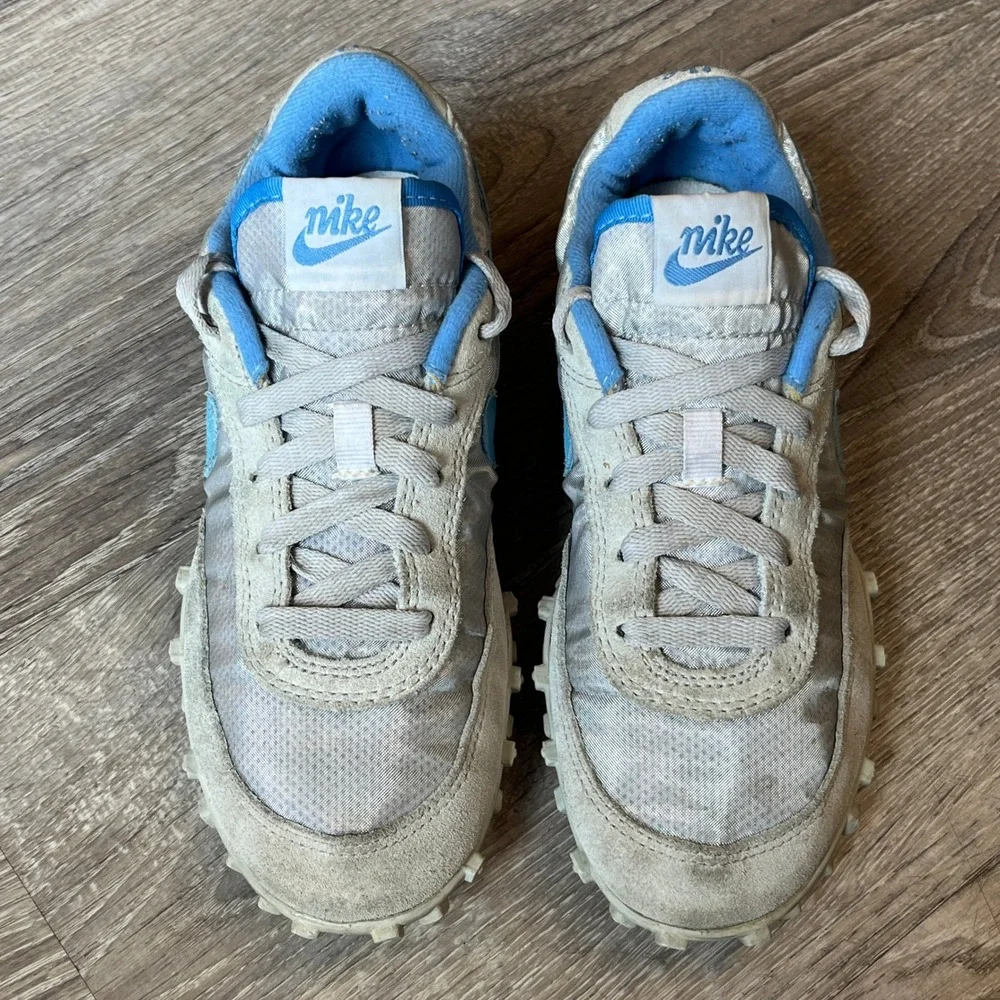 Nike Waffle Racer Silver Light Blue Y2K Retro Sneakers 303918-141 Womens 5.5